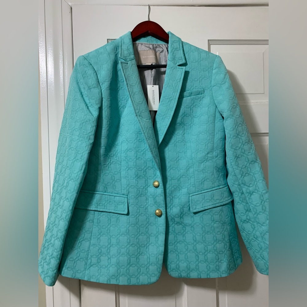 Banana Republic Teal Textured Blazer